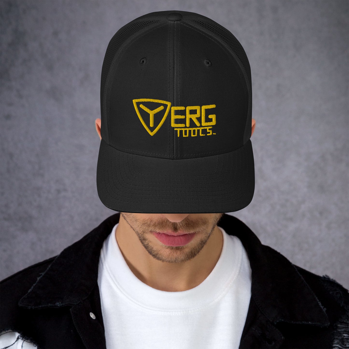Yerg Tools Gold Logo Mesh Trucker Hat