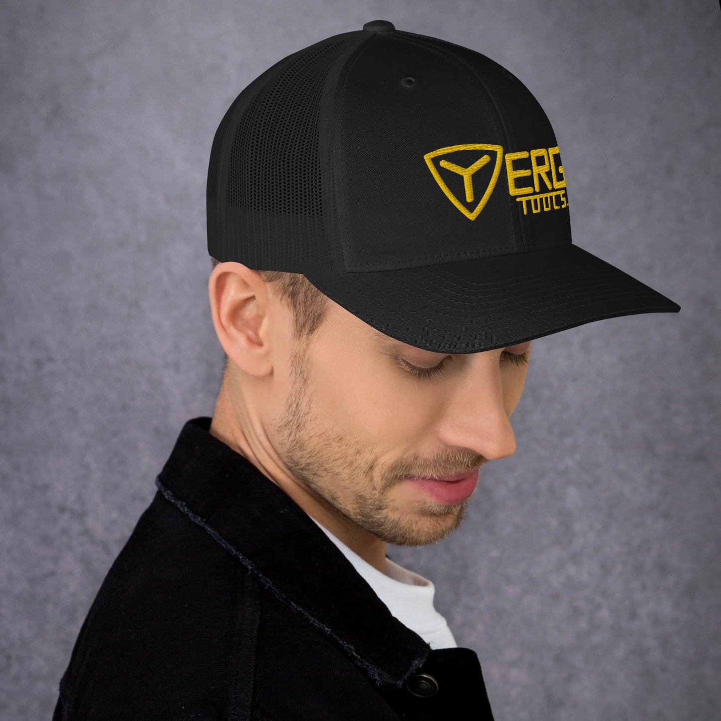 Yerg Tools Gold Logo Mesh Trucker Hat