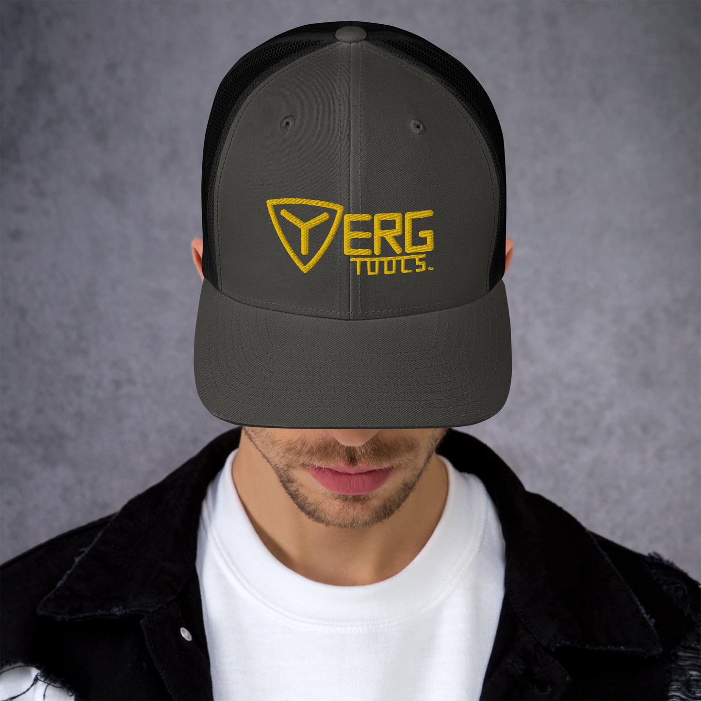 Yerg Tools Gold Logo Mesh Trucker Hat