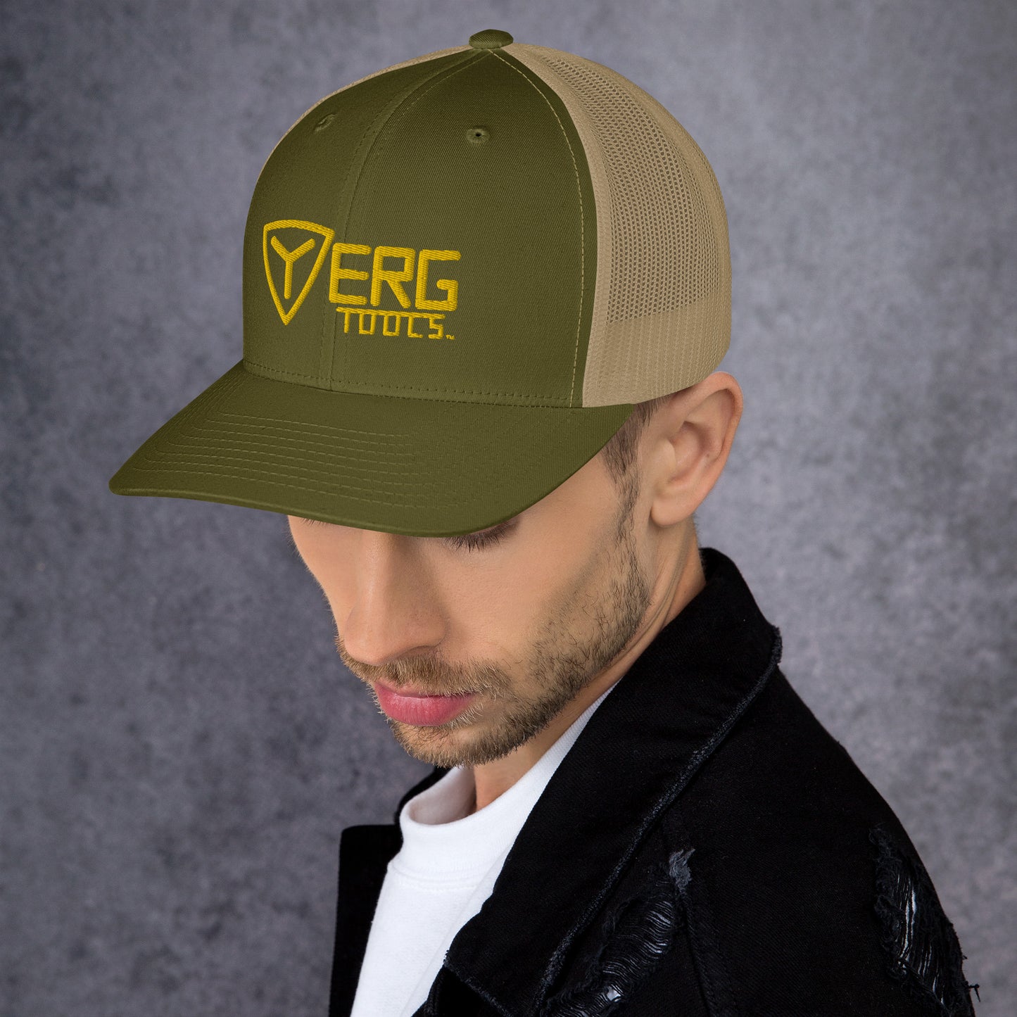 Yerg Tools Gold Logo Mesh Trucker Hat