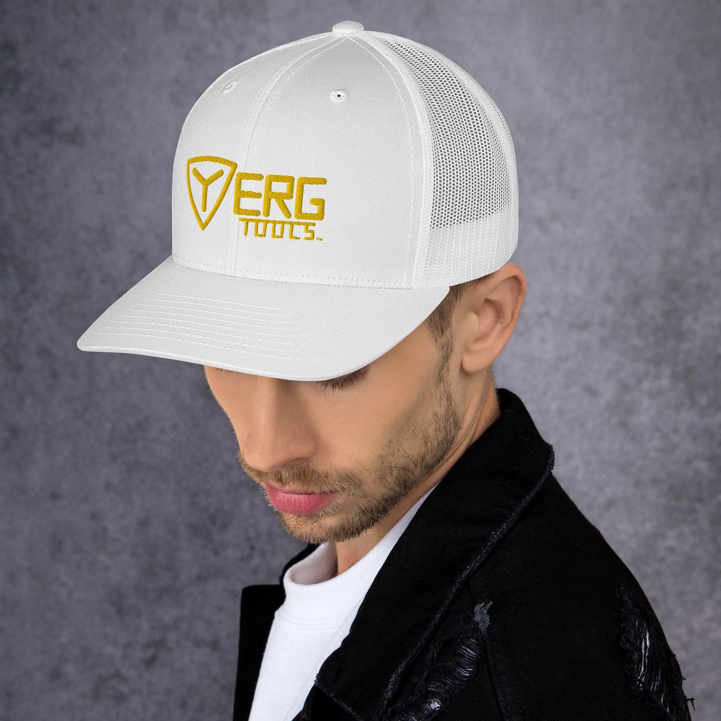 Yerg Tools Gold Logo Mesh Trucker Hat