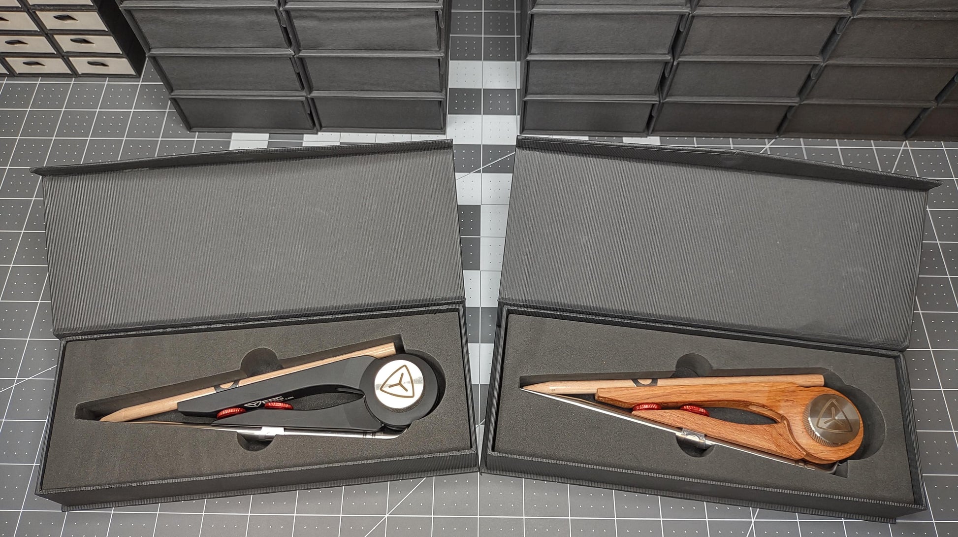 Yerg Tools Aluminum & Rosewood Scribe Tools in Box
