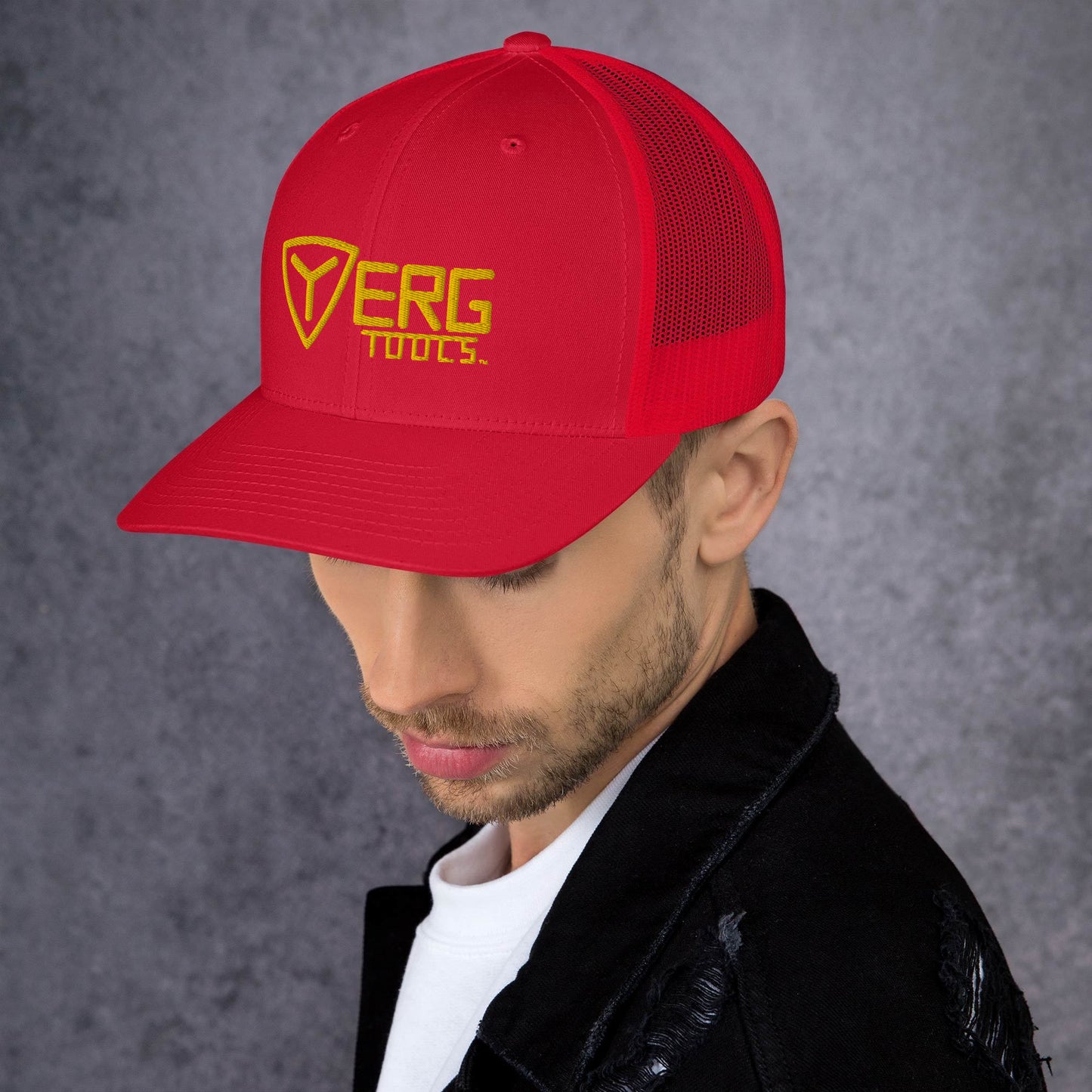 Yerg Tools Gold Logo Mesh Trucker Hat